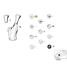 BMW "M" gearshift logo for BMW E-23 E-24 E-28 E-30 E-32