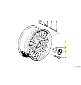 BMW Wheel center cap spring for BMW E-12 E-23 E-24 E-28 E-32