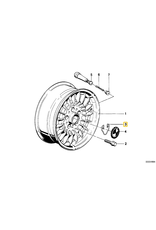 BMW Wheel center cap spring for BMW E-12 E-23 E-24 E-28 E-32