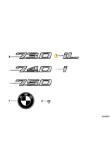 BMW "IL" emblem for BMW E-32 E-38