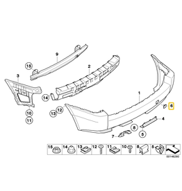 BMW Rear bumper tow hook eye for BMW E-83