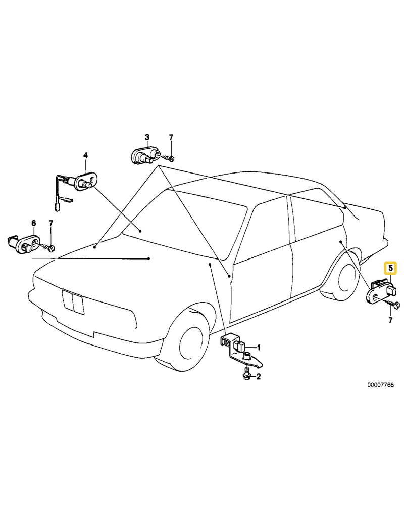 Hella Switch rear door for BMW E-23