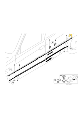 BMW Molding fender rear left for BMW E-38