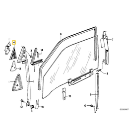 BMW Front window guide gasket for BMW E-23