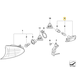 BMW Turn signal yellow right for BMW E-46