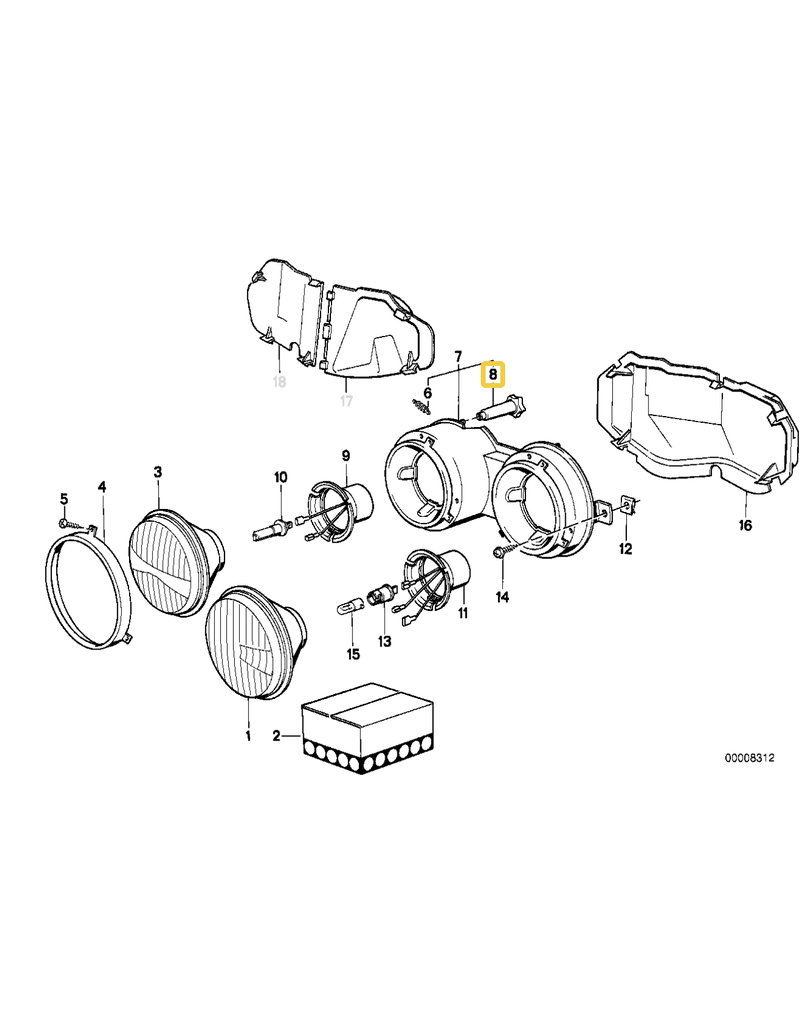 BMW Adjusting nut for BMW E-21 E-30