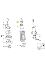 BMW Auxiliar shock absorber rear for BMW E-32 E-34 E-38