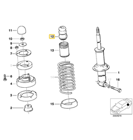 BMW Auxiliar shock absorber rear for BMW E-32 E-34 E-38