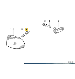 BMW Turn signal bulb socket for BMW E-38 E-39