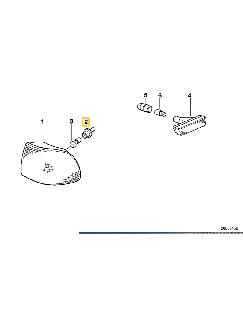 BMW Turn signal bulb socket for BMW E-38 E-39