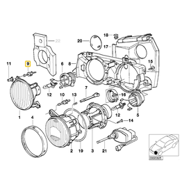 BMW Headlight adjusting screw for BMW E-32 E-34