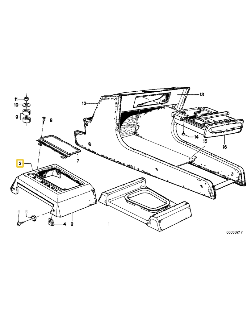 BMW Gear indicator cover for BMW E-21