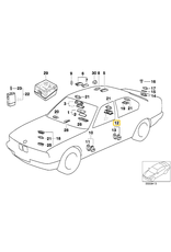 BMW Door entrance lamp rear right for E-32