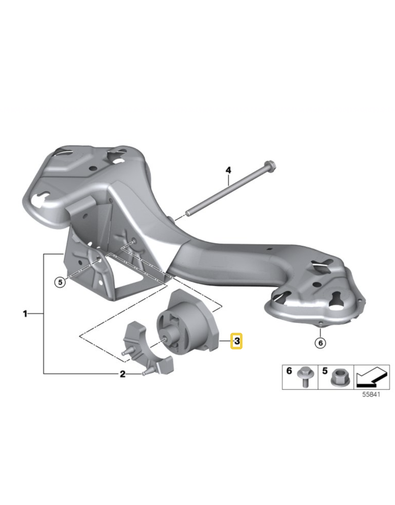 OEM Transmission mount for BMW X5 E-53