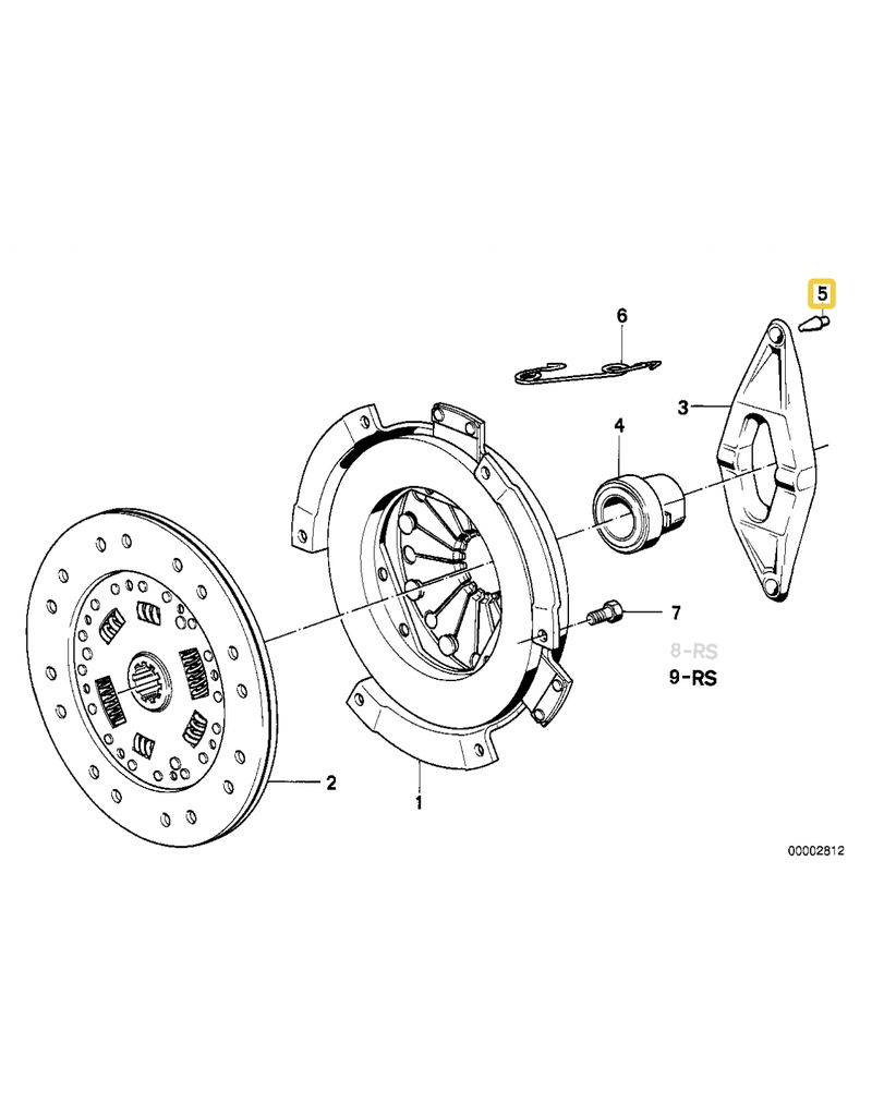 BMW Clutch release pin for BMW E-12 E-21 E-23 E-24 E-28 E-30 E-32 E-34