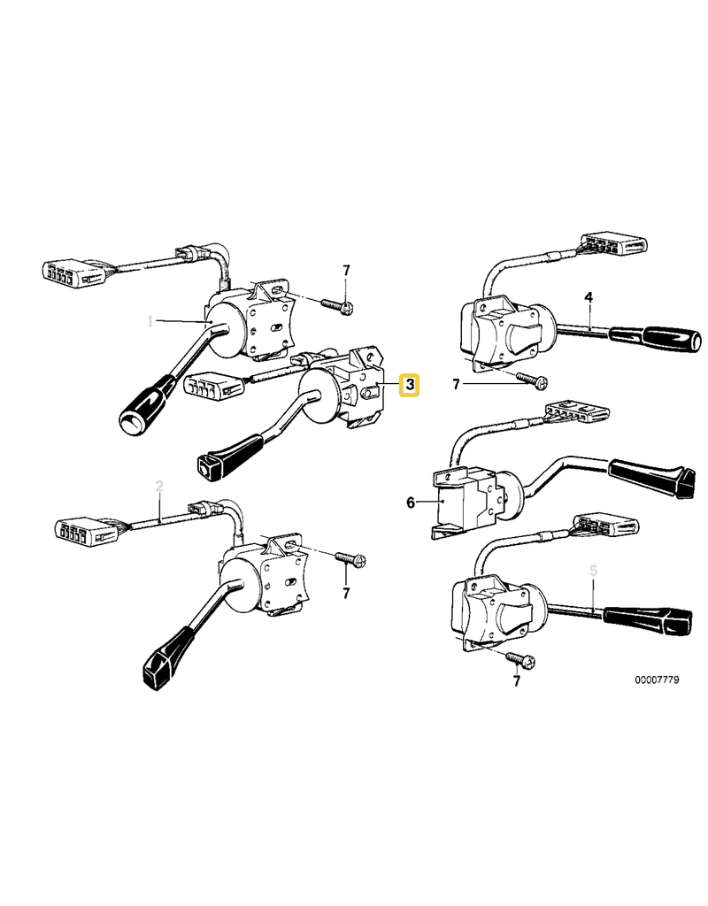 BMW Switch turn signal for BMW E-24 E-30