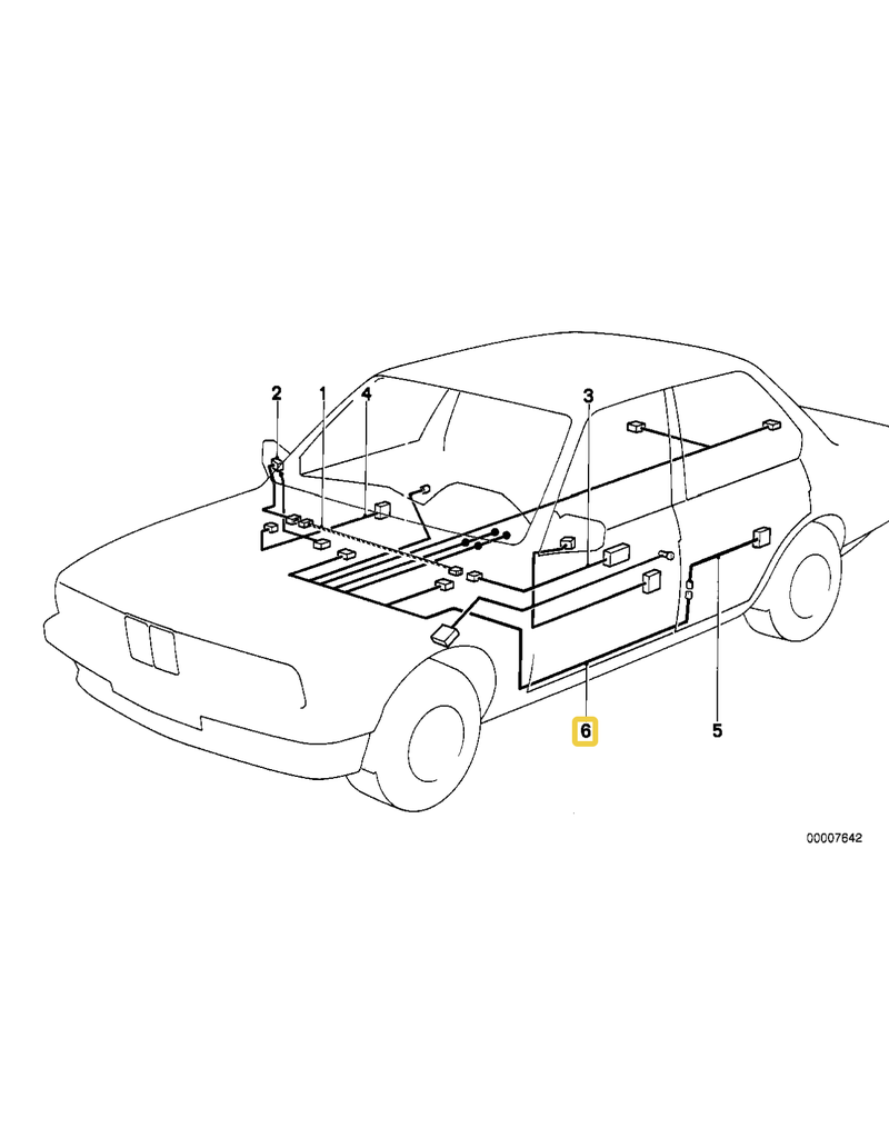 BMW Current supply harness for BMW E-30 NOS
