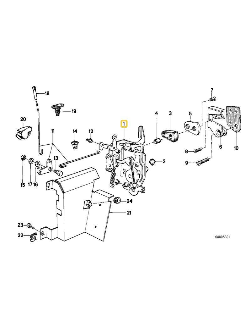BMW Door lock rear right for BMW E-28