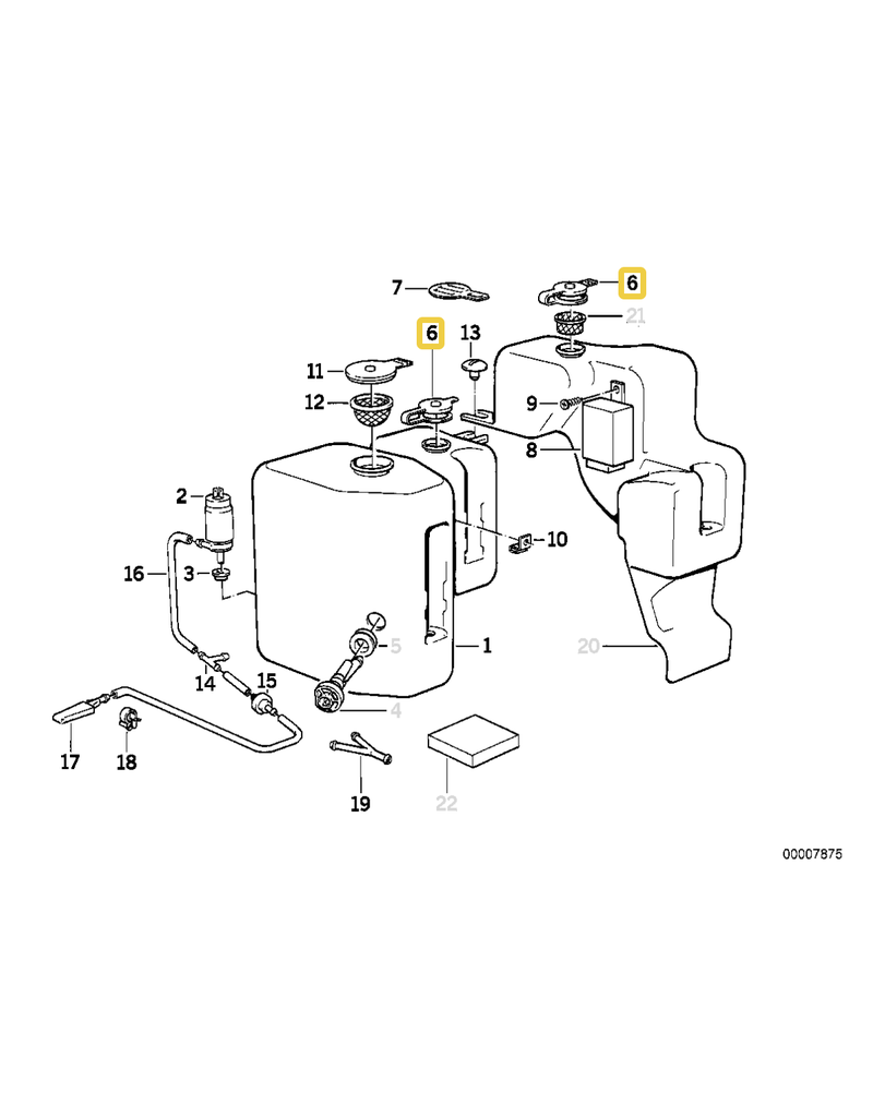 BMW Intensive clean reservoir cap for BMW E-23 E-28 E-30 E-32 E-34