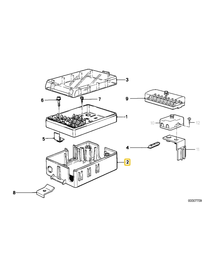 BMW Wiring box for BMW E-23 E-24 E-28
