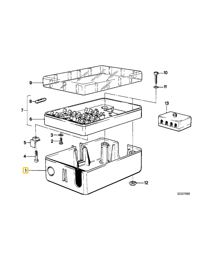 BMW Wiring box for BMW E-23 E-24 E-28