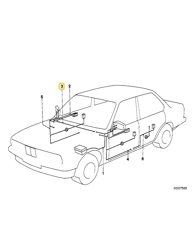 BMW Wiring connection external mirror for BMW E-23