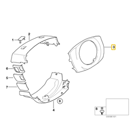 BMW Front section trim panel for BMW E-65