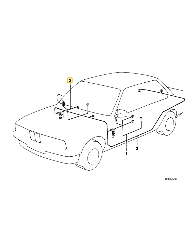 BMW Wiring passenger side for BMW E-24
