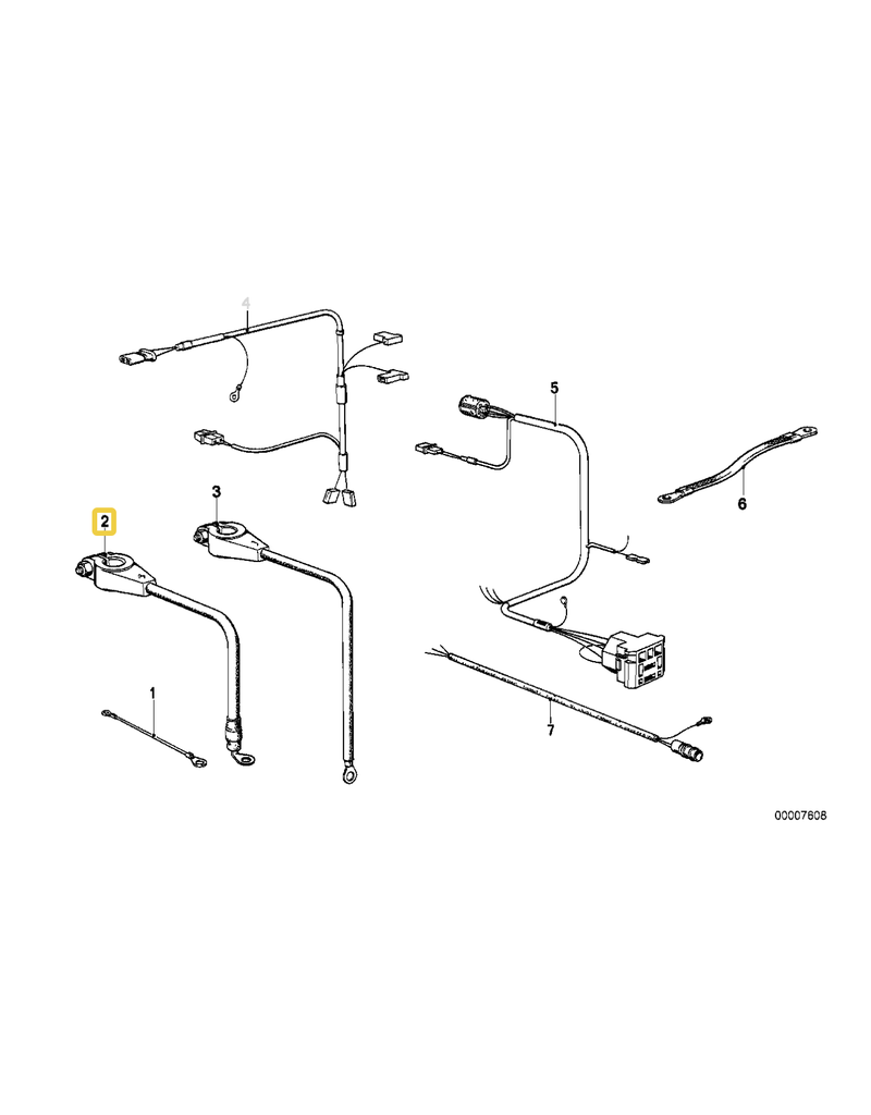 BMW Battery cable, positive, for BMW E-21