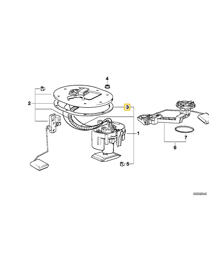 BMW Fuel pump rubber seal for BMW E-38