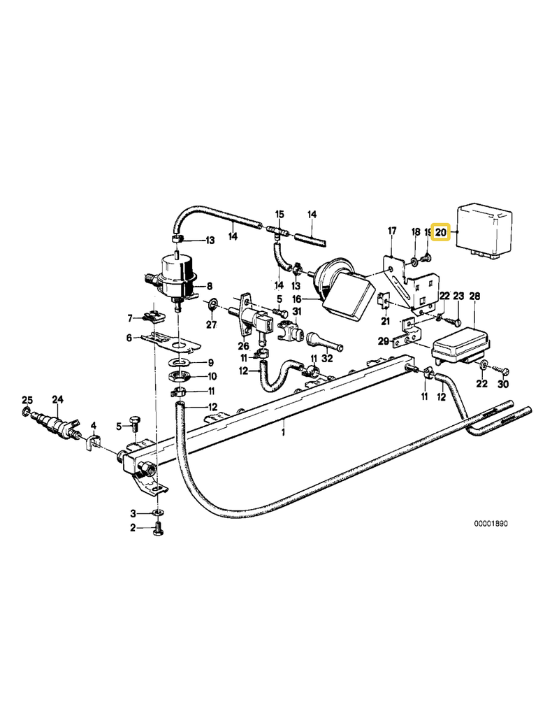BMW Relay for speed switch for BMW E-23