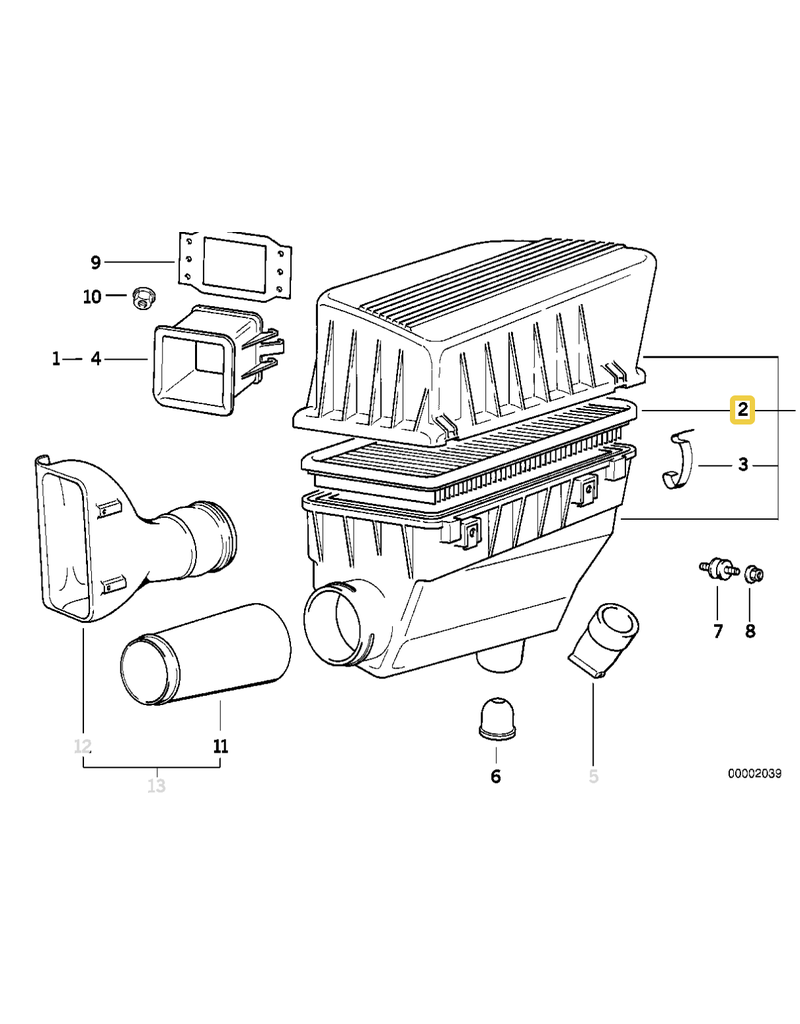 BMW Air filter for BMW 316 318 E-36
