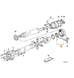 Driveshaft bearing for BMW E-31