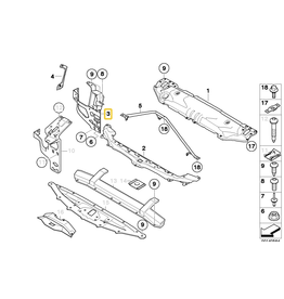 BMW Bracket front panel right for BMW E-60