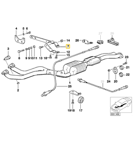 BMW Exhaust bracket for BMW E-36
