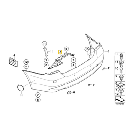 BMW Rear bumper guide for BMW E-90