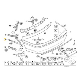 BMW Rear trim cover right for BMW E-65