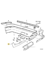 BMW Rear bumper trim cover left for BMW E-34