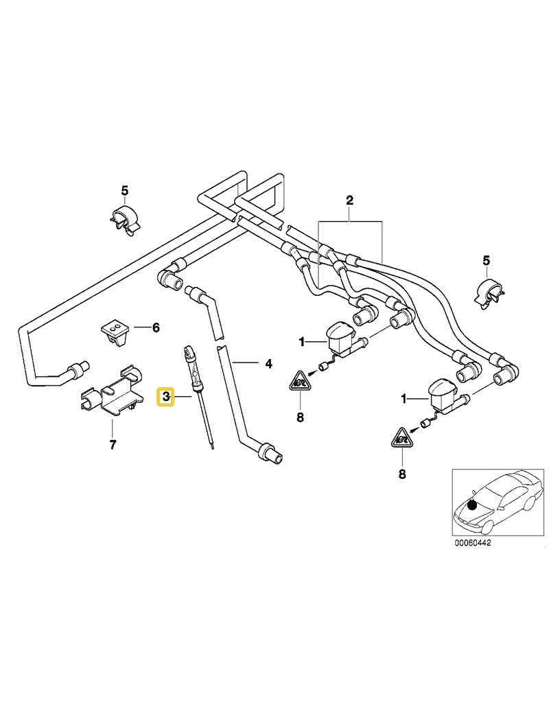 BMW Windshield washer Level indicator for BMW E-39