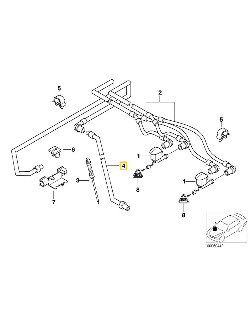 BMW Reservoir hose for BMW E-39