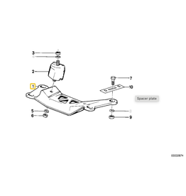 BMW Gearbox cross member for BMW E-24 E-28