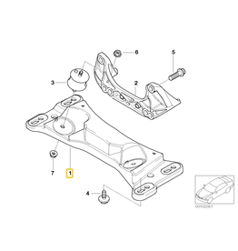 BMW Gearbox mount cross member for BMW E-46 Z4