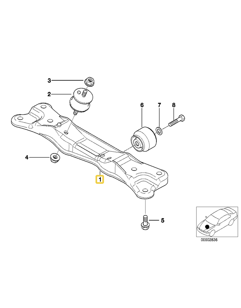 BMW Gearbox support for BMW E-34 automatic