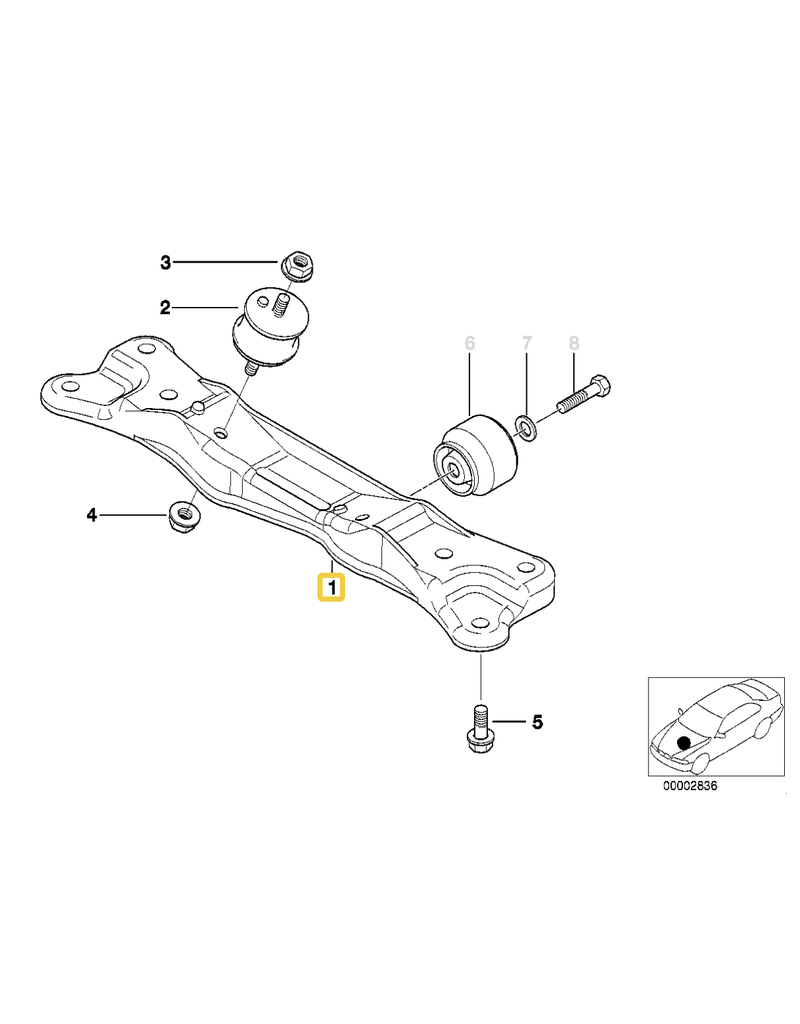 BMW Gearbox support for BMW E-39 automatic