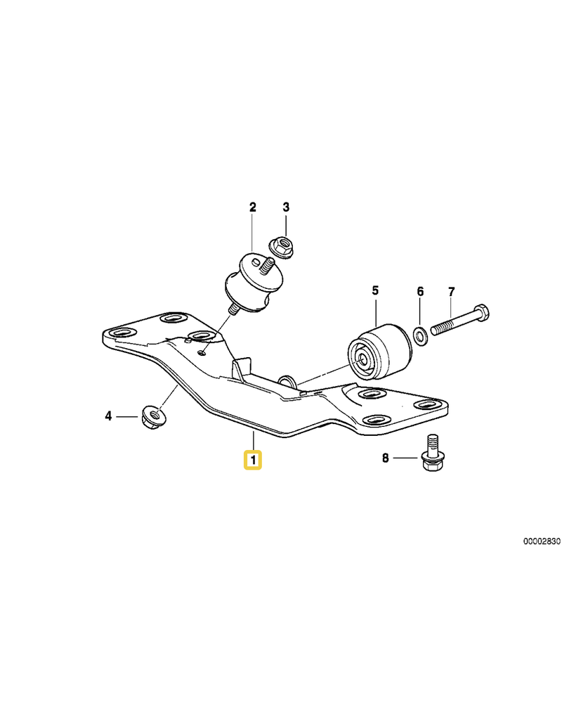 BMW Gearbox support for BMW E-38