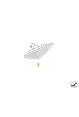 BMW Side marker right, white, for BMW E-46
