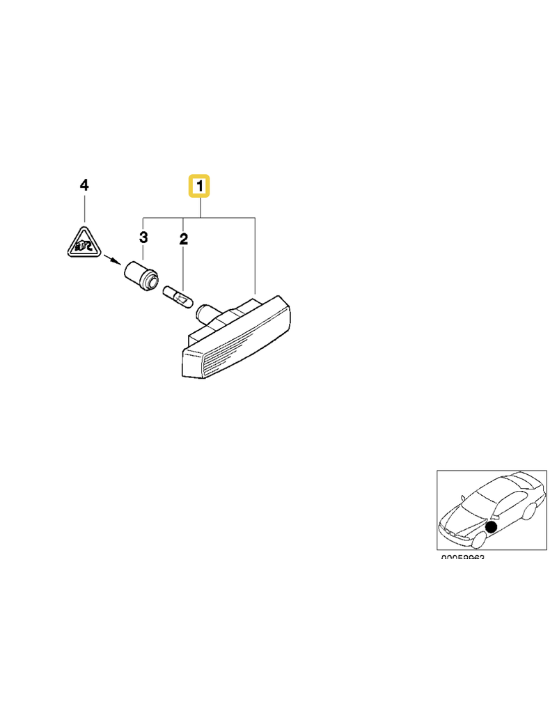 BMW Yellow side marker for BMW E-39