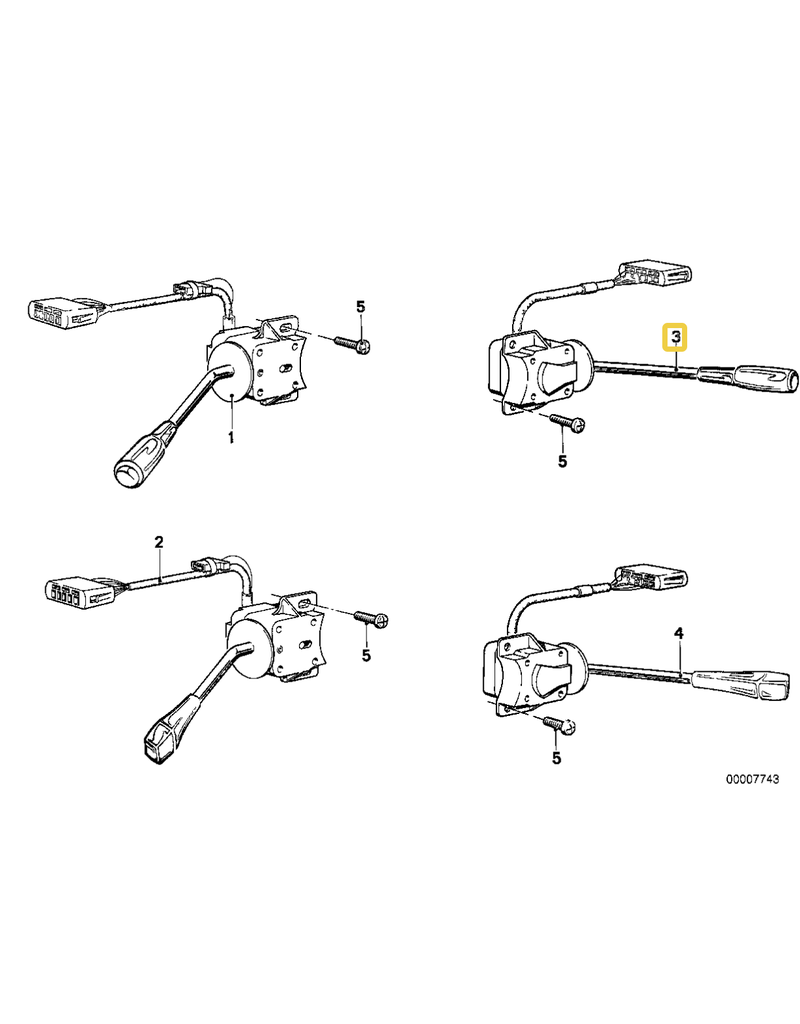 BMW Wiper switch for BMW E-21