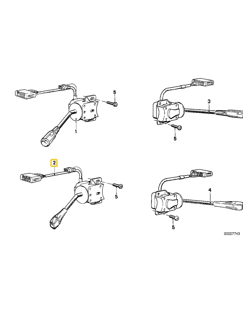 BMW Turn signal switch for BMW E-21