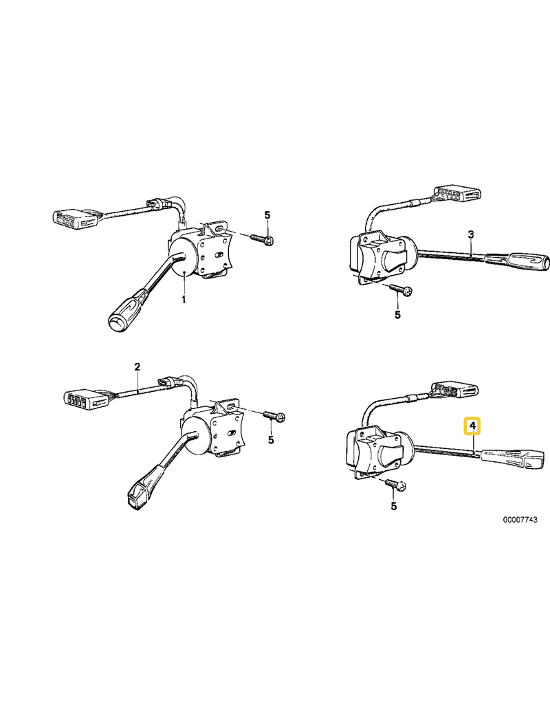 BMW Wiper switch for BMW E-21